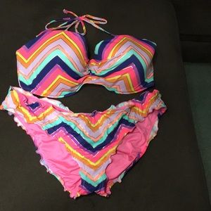 Victoria secret bikini top and scrunch bottom
